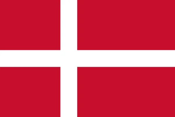 Official National Denmark Flag Background — Stock Vector