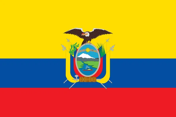 Національний Прапор Еквадору — стоковий вектор
