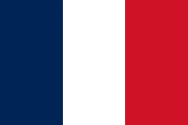 Offizielle Nationalflagge Frankreichs — Stockvektor