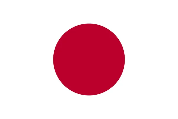 Официальный Национальный Флаг Японии — стоковый вектор