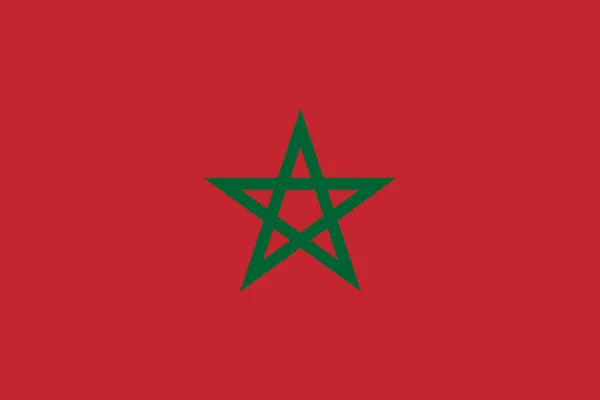 Hivatalos Nemzeti Marokkói Lobogó Háttere — Stock Vector