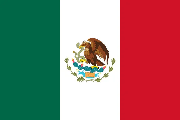 Oficjalna Flaga Meksyku — Wektor stockowy