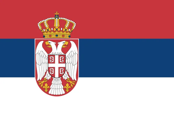Fundo Nacional Oficial Bandeira Sérvia — Vetor de Stock