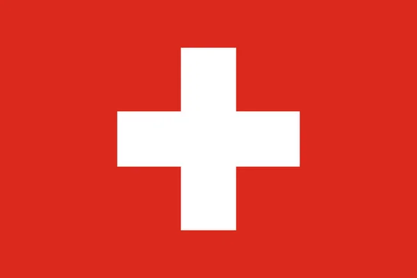 Officiële Nationale Vlag Zwitserland Achtergrond — Stockvector