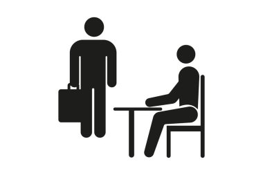 Ofis simgesi silueti basit tasarım