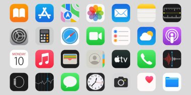Vinnitsa, Ukrayna - 19 Aralık 2022: Apple IOS arayüz programları simgesi. 