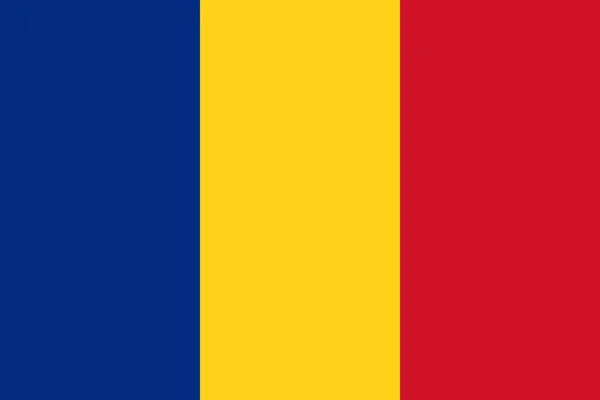 Drapeau National Officiel Roumanie Fond — Image vectorielle