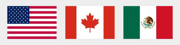 Официальный Национальный Флаг Северной Америки — стоковый вектор