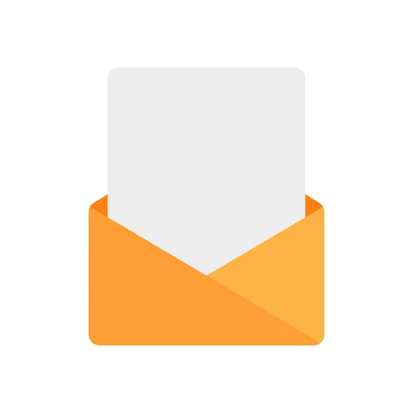 Envelope Icon Flat Style Isolated White Background — Stock Vector