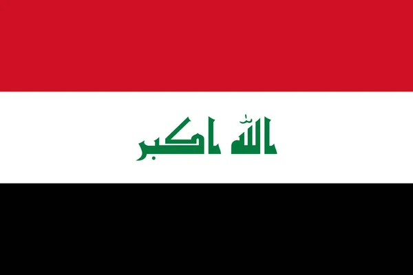 Official National Iraq Flag Background — Stock Vector