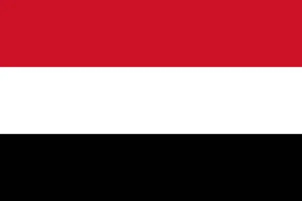 Fondo Nazionale Ufficiale Bandiera Yemenita — Vettoriale Stock