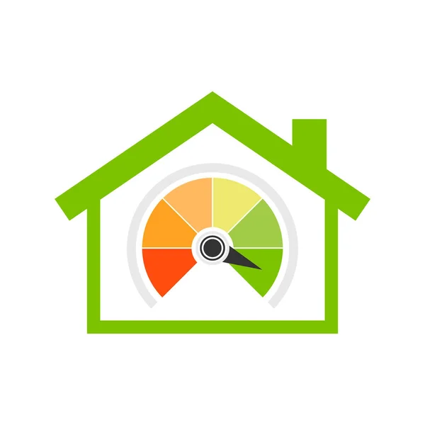 Energieeffizienz Haus Ikone — Stockvektor
