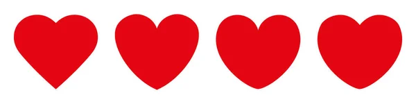 Heart Icon Line Set Simple Design — Stock Vector