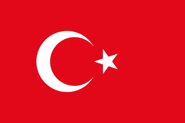 Krajowe Pochodzenie Bandery Turcji — Wektor stockowy