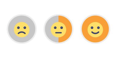 Ruh hali ölçer gülümseme simgeleri konsepti