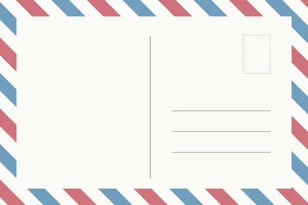 Postcard Mail Vintage Frame Background — Stock Vector