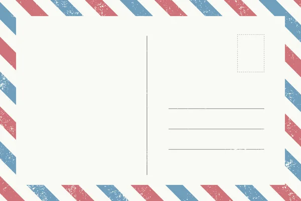 Postcard Mail Vintage Frame Background — Stock Vector