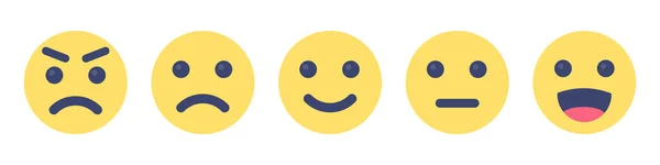 Ikona Uśmiechu Twarzy Różne Emocje — Wektor stockowy