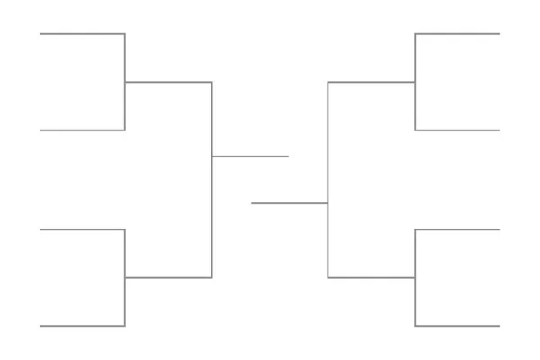 トーナメントベスト8チーム表図 — ストックベクタ