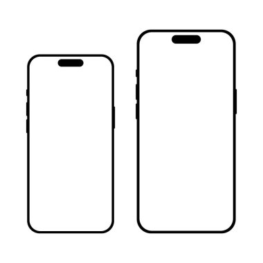 Vinnitsa, Ukrayna - 24 Mart 2023: iPhone akıllı telefonlarını taklit et. Vektör editör illüstrasyonu