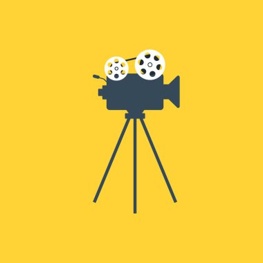 Film kamerası simgesi düz biçimi