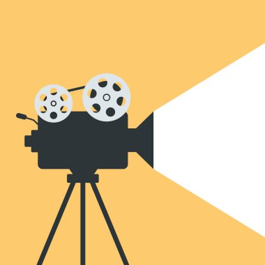 Film kamerası simgesi düz biçimi