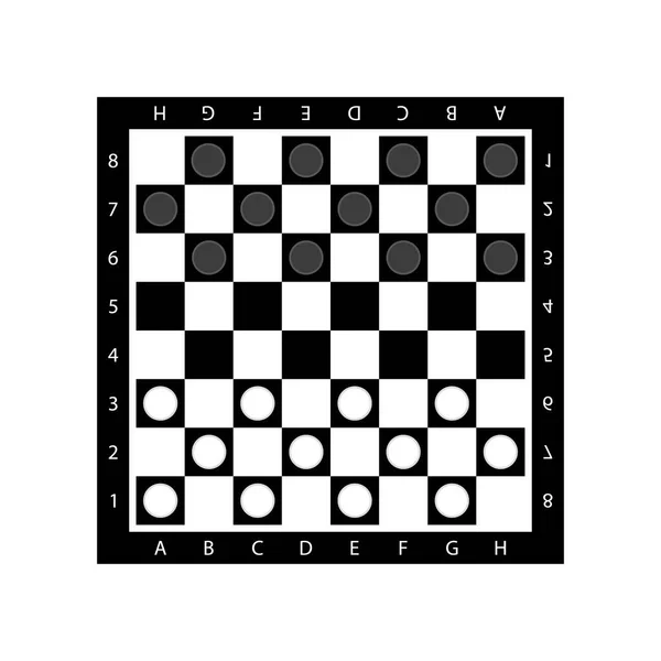 Tablero Ajedrez Checkers Game Chess Vector Tablero Cuadro Ajedrez Ilustración — Archivo Imágenes Vectoriales