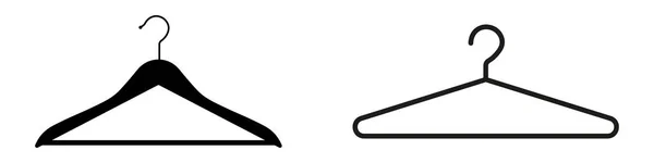 Percha Silueta Icono Símbolo Diseño Simple — Vector de stock