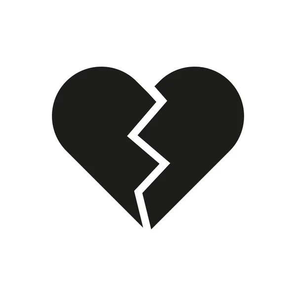 Heart Crash Icon Simple Design — Stock Vector