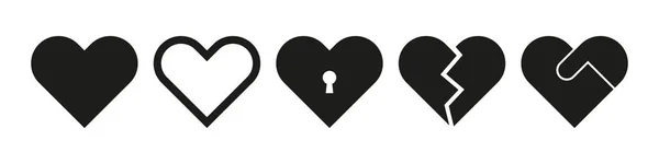 Heart Icon Set Different Hearts Icons — Stock Vector