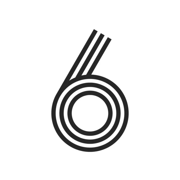 Number Figure Retro Line Style — Stock Vector