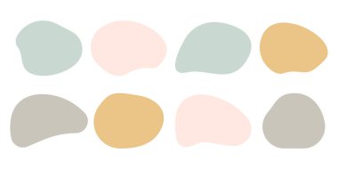 Soyut sıvı siyah benek şekilleri ayarlandı