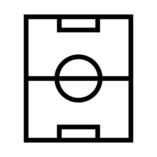 Fußballplatz Ikone Einfaches Design — Stockvektor