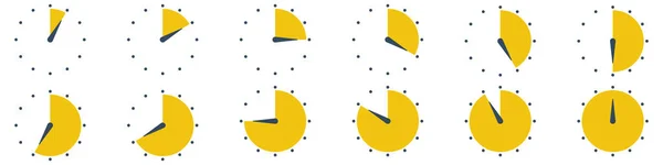 Timer Ícone Relógio Conjunto Design Simples — Vetor de Stock