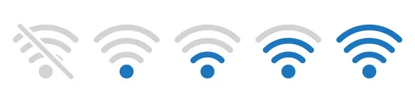 Wifiアイコンセットシンプルなデザイン — ストックベクタ