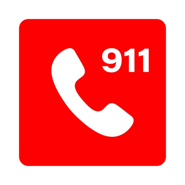 911 Símbolo Ícone Aparelho Design Simples — Vetor de Stock