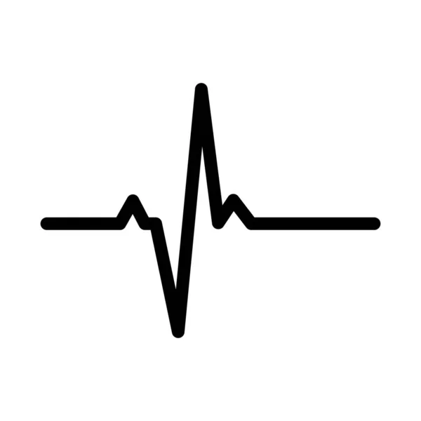 Kalp Atışı Nabız Ikonu Tıbbi — Stok Vektör