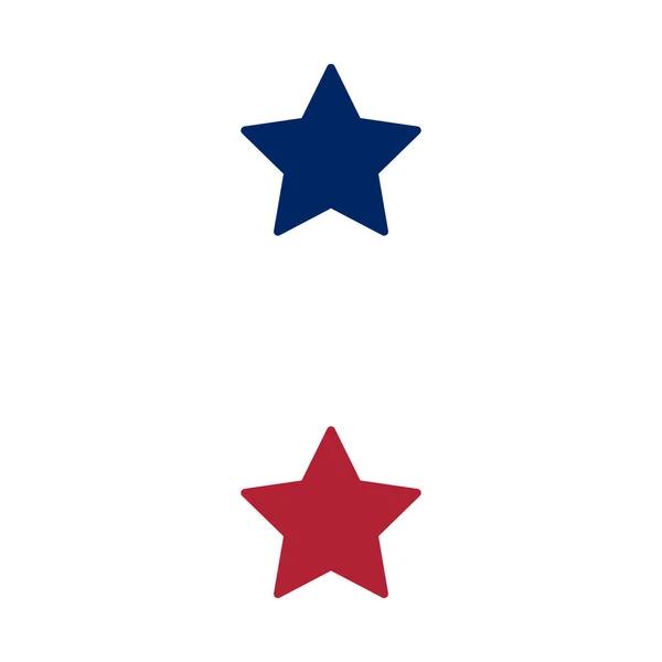 Stars Red White Red Usa National Flag Stars — Stock Vector