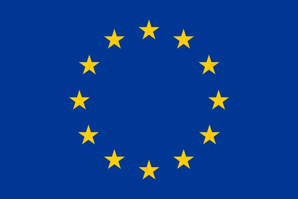 Europeiska Unionens Officiella Flaggbakgrund — Stock vektor