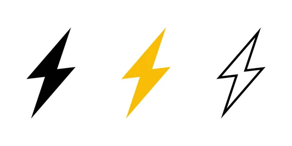Sada Ikon Flash Jednoduchý Design — Stockový vektor