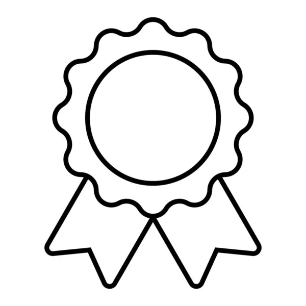 Abzeichen Mit Bändern Rosette Medaille Qualität Siegersymbol — Stockvektor