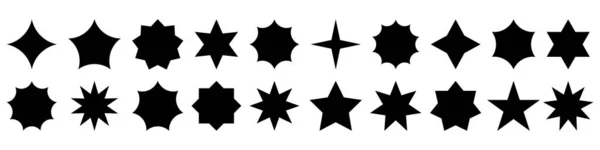 Diferentes Estrellas Icono Signo Conjunto — Archivo Imágenes Vectoriales