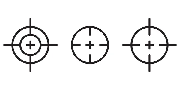 Zielliniensymbol Setzt Einfaches Design — Stockvektor