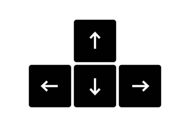 Klavye ok simgesi seti