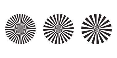 Işın simgesi seti Güneş patlaması elementi radyal çizgiler ayarlandı. 