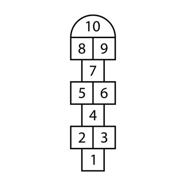 Hopscotch sokak oyunu simgesi işareti