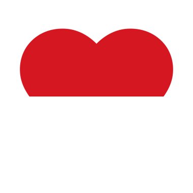 Endonezya bayrağı kalp simgesi