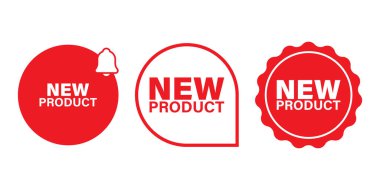 Yeni ürün etiketi etiket simgesi seti
