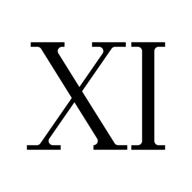 Roma rakamı 11 numara simgesi