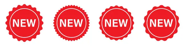 Label Badge Sticker Sale Inscription New Sale Icon Set — Stock Vector